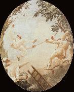 TIEPOLO, Giovanni Domenico Pulcinelle on the Tightrope Germany oil painting artist